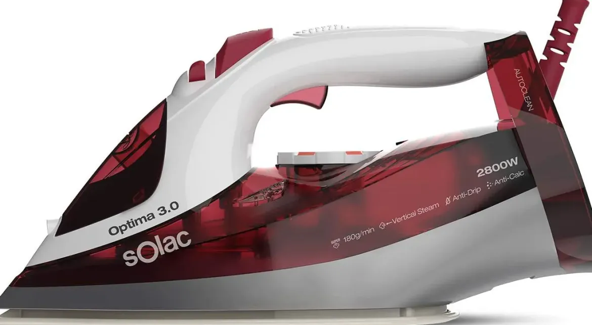Plancha SOLAC 2800 W 180gr/min Vapor Suela Cerámica Optima Extrem PV2029