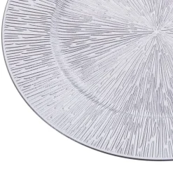 Plato Bajo Decorativo en Polipropileno Plata 722409