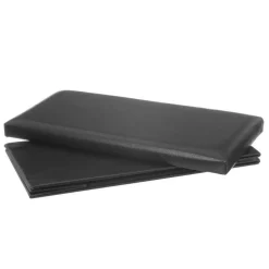 Puf Arcón Plegable de Polipiel en Negro 76x38 cm