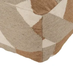 Puf Multicolor Cuadrado 80 cm en Lana y Algodón Desenfundable 614929
