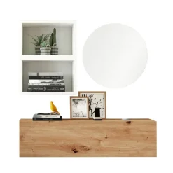 Recibidor 120 cm Acabado Artisan-Blanco Nº 226