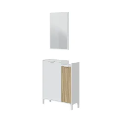 Recibidor con Espejo en Blanco Artik/ Natur ETHNA 0E6748A
