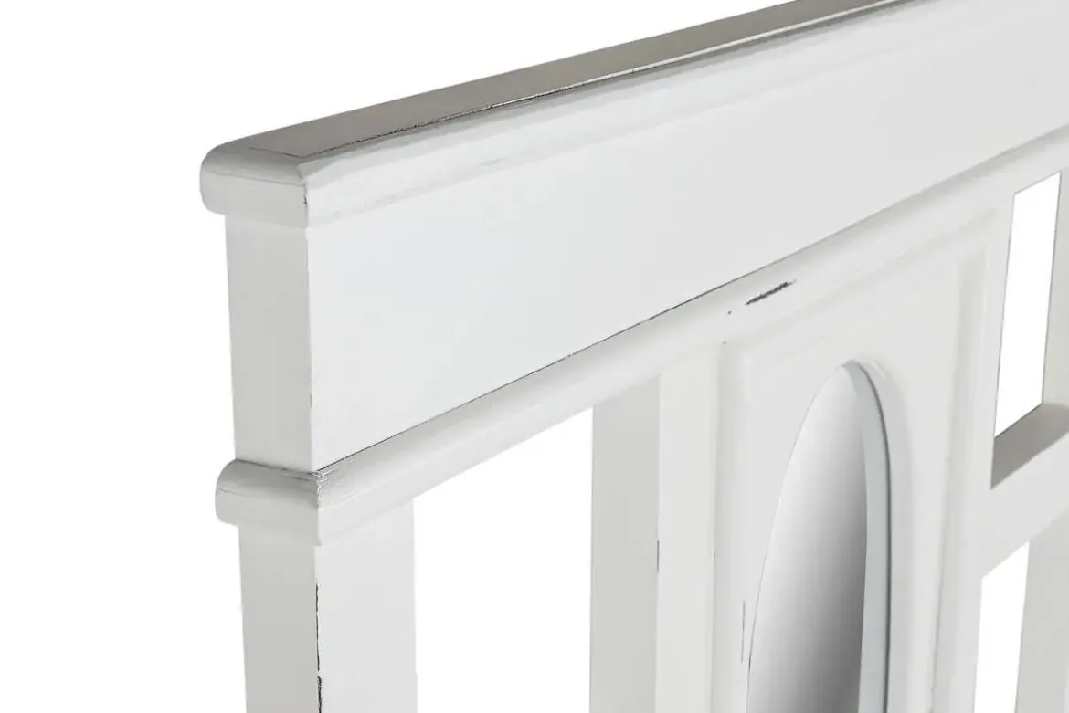 Recibidor de Madera Caobilla con Espejo Blanco Roto MB-211292