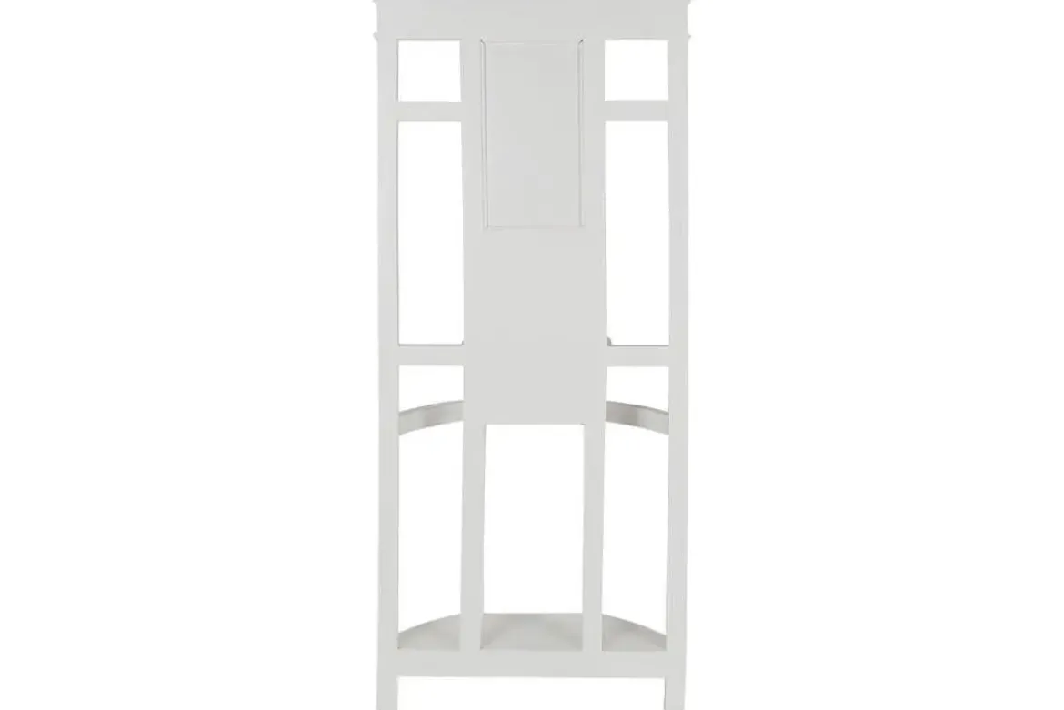 Recibidor de Madera Caobilla con Espejo Blanco Roto MB-211292