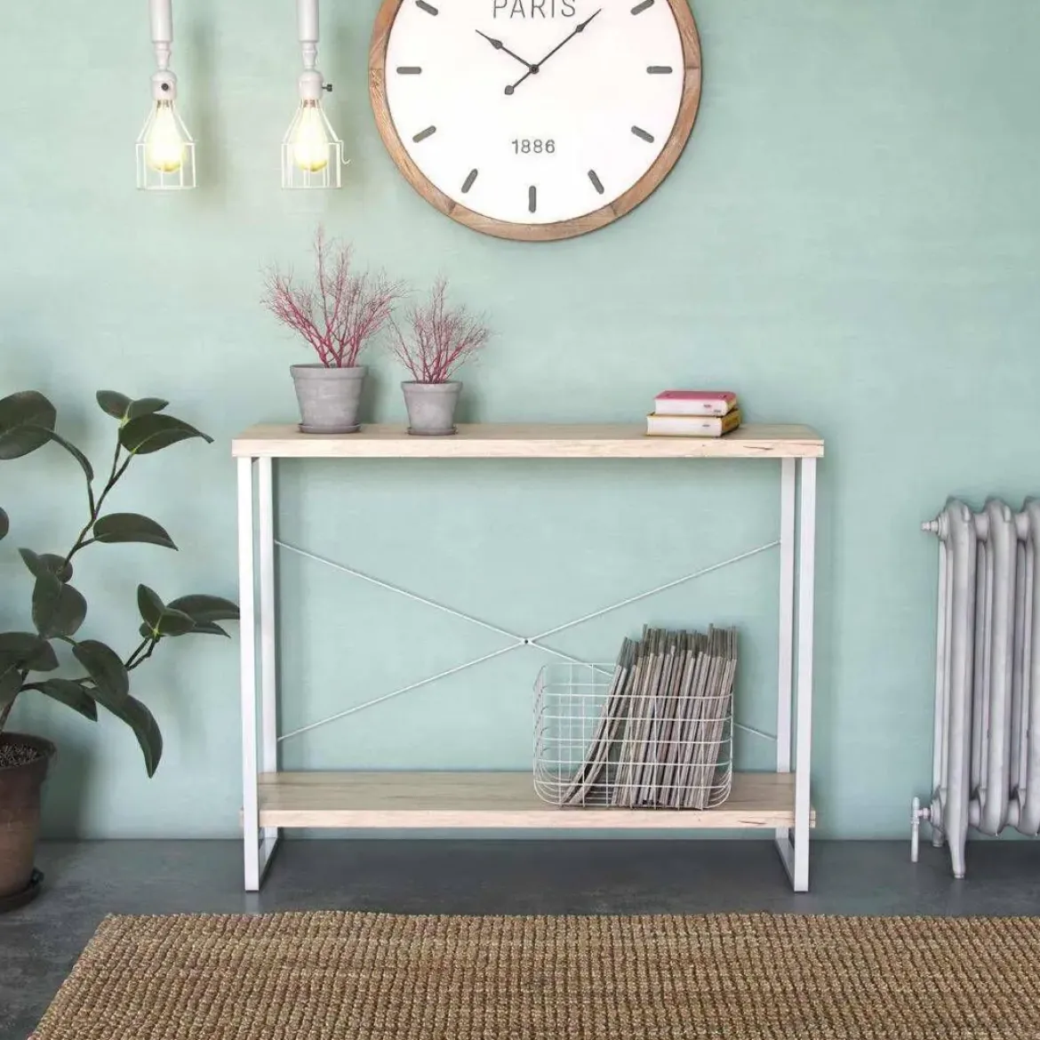 Recibidor de Madera de color Blanco TALINE 10330132