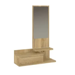 Recibidor Vertical con Cajón y Espejo AURA