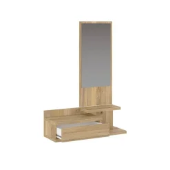 Recibidor Vertical con Cajón y Espejo AURA