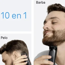 Recortadora Todo en Uno Braun Serie 3 10 en 150 min Autonomía Negra AIO3560