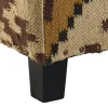 Reposapiés Tapizado en Lana con Patas de Madera KILIM MB-216490