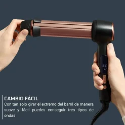 Rizador de Pelo con 3 Tamaños de Ondas Rowenta TWIST CURL CF4620