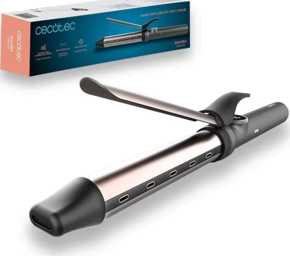 Rizador Manual de Pelo 32mm Cecotec SurfCare Epic Curly Sphere 03433