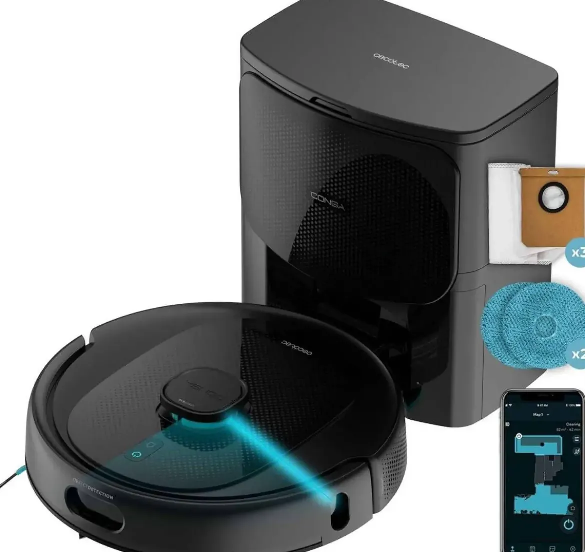Robot Aspirador Cecotec Conga 9990 AI con Base de Autovaciado A80_EU01_100148