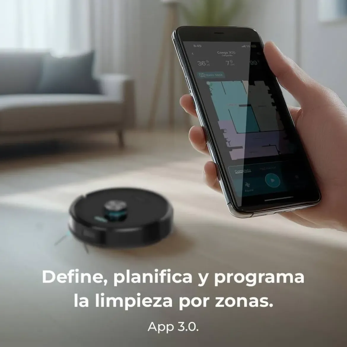 Robot Aspirador con Autovaciado y Fregado CONGA Y70 CECOTEC A01_EU01_114521