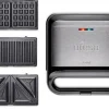 Sandwichera Eléctrica 3 en 1 Inox con Placas Intercambiables SWSUNSET 71406125