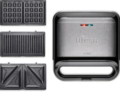 Sandwichera Eléctrica 3 en 1 Inox con Placas Intercambiables SWSUNSET 71406125