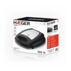 Sandwichera HAEGER Tostata Interior Gris SM75G003A
