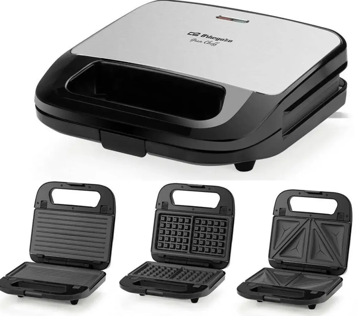 Sandwichera Orbegozo Placas Intercambiables SW7560