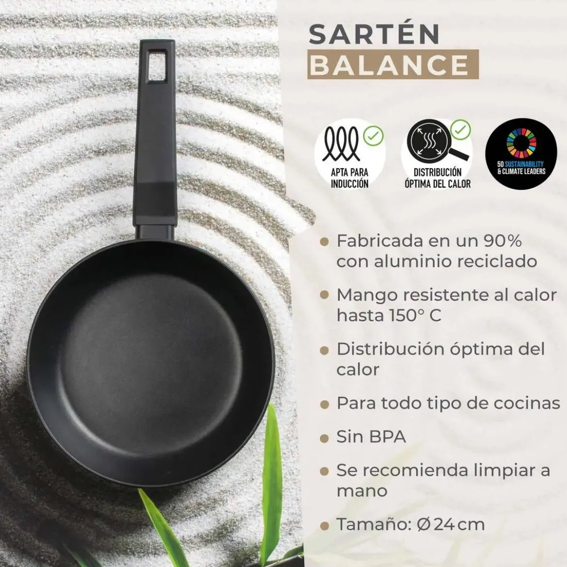 Sartén de Aluminio de 28 cm Balance FACKELMANN 66005
