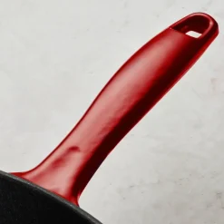 Sartén de Hierro Fundido Esmaltado de 30 cm con Tapa Roja 31700209