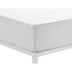 Sábana Bajera Ajustable Color Blanco Cama de 105