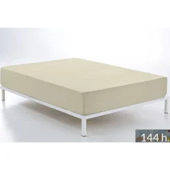 Sábana Bajera Ajustable Color Piedra Cama de 150