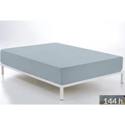 Sábana Bajera Ajustable Color Plata Cama de 135