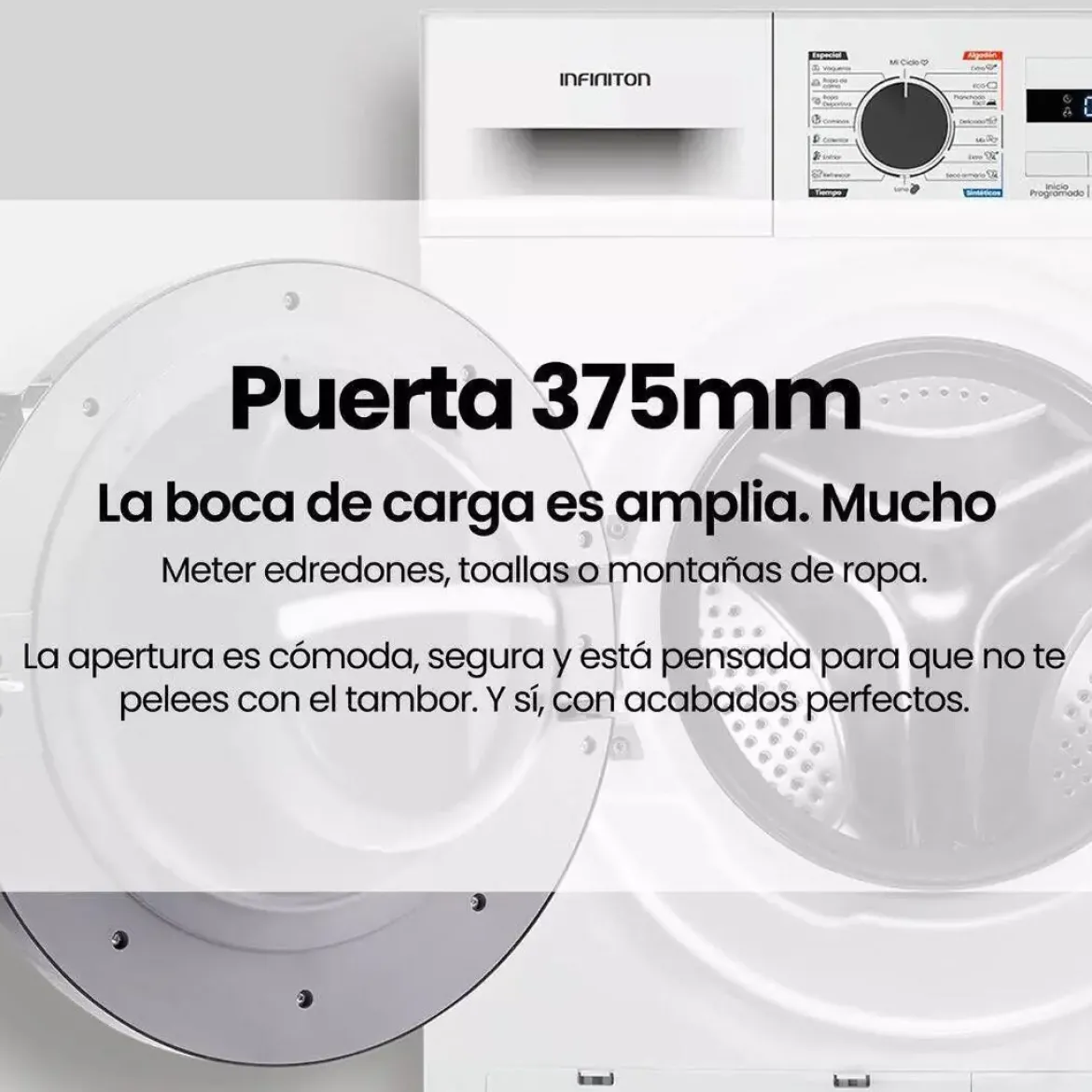 Secadora Bomba de Calor 8 kg Clase B Motor Inverter INFINITON SDBC8EWN