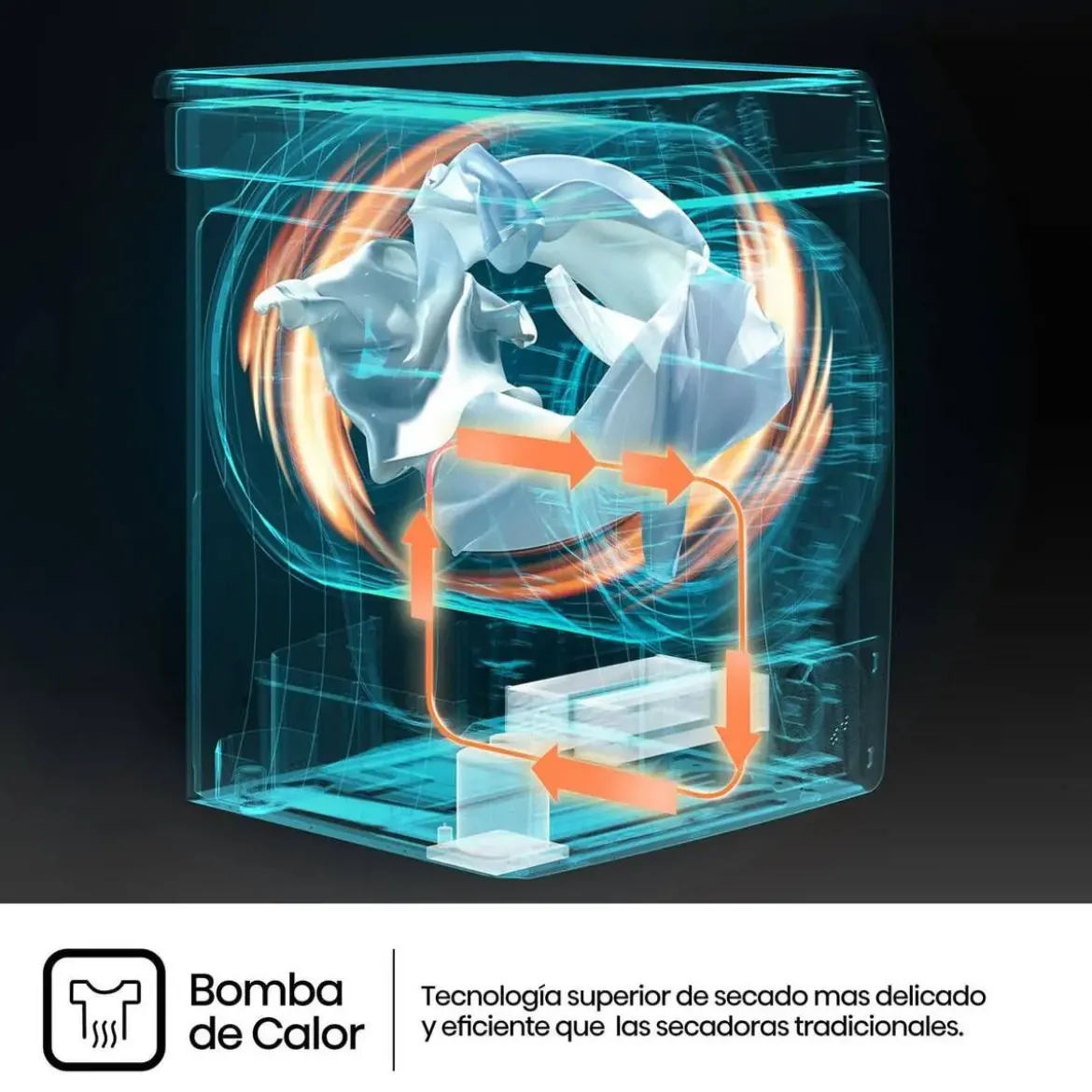 Secadora de Bomba de Calor 9 kg Clase C HISENSE DHQE900UWDC