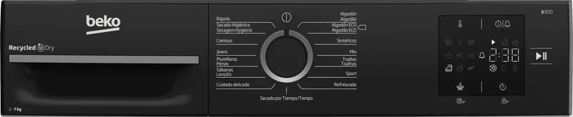 Secadora de Bomba de Calor 7 kg Clase E BEKO BM3T37230W OptiSense