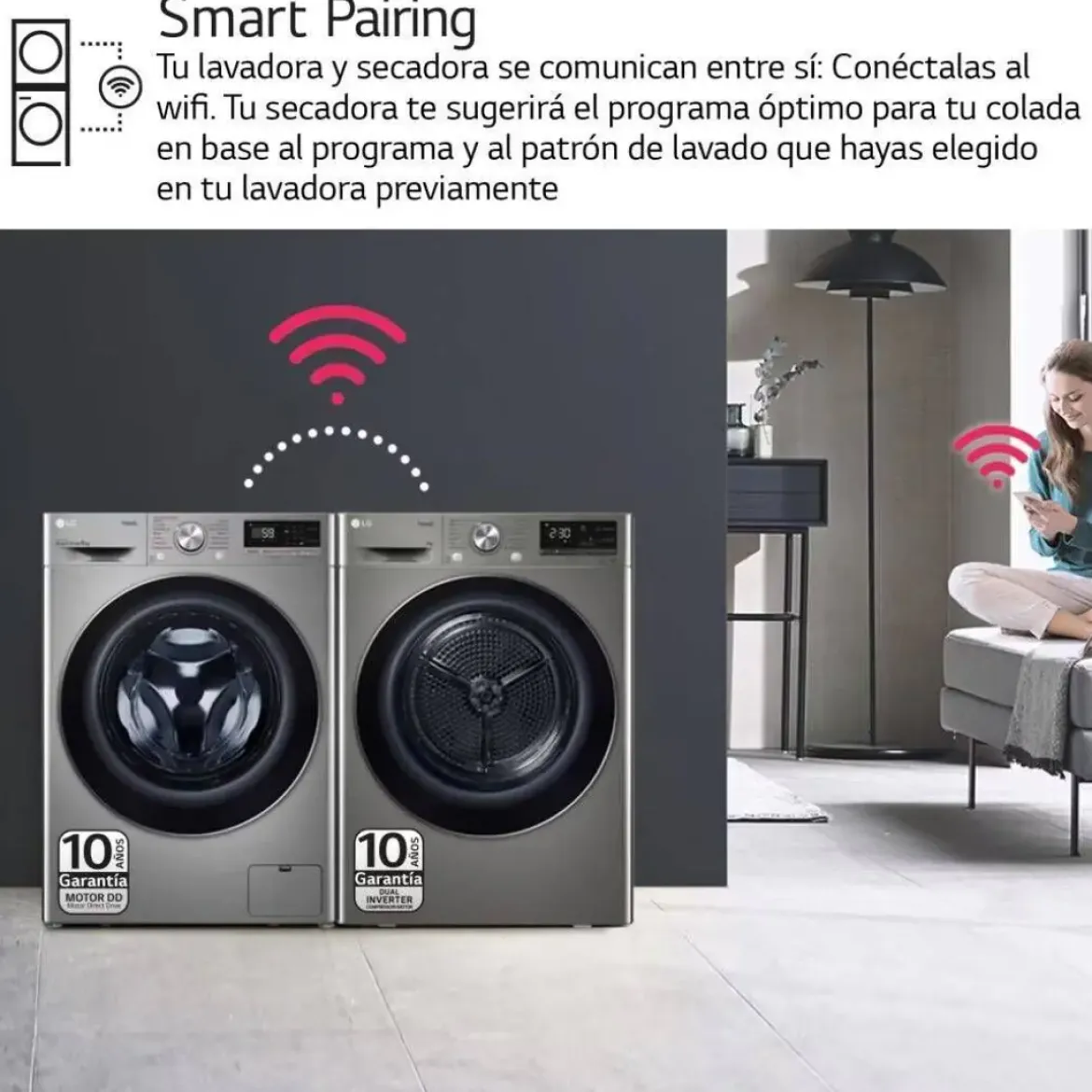Secadora LG 9 KG Bomba de Calor A+++ RH90V9PV2N