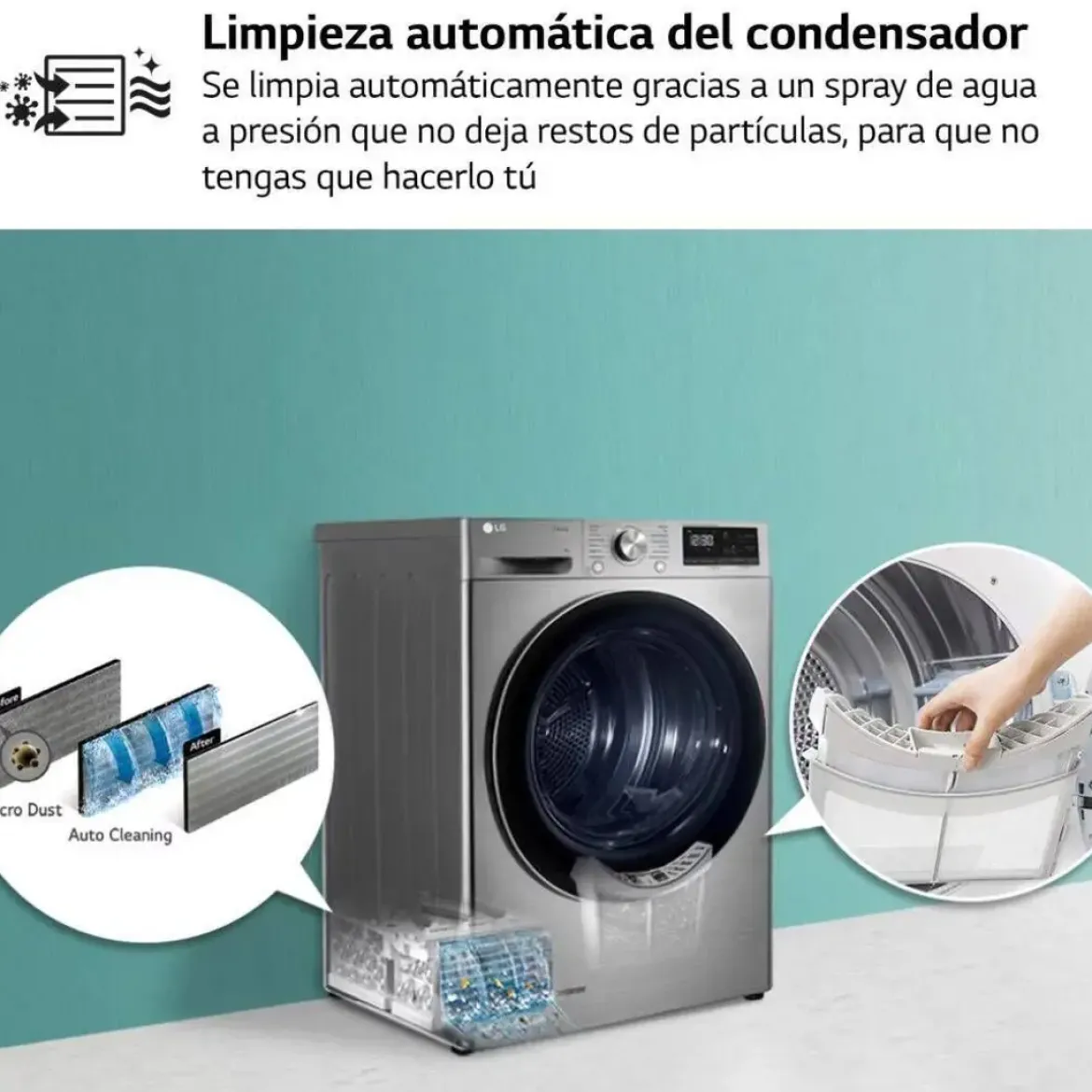 Secadora LG 9 KG Bomba de Calor A+++ RH90V9PV2N