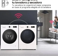 Secadora LG 9 kg con Bomba de Calor y Wi-Fi ThinQ RHX1009NWB