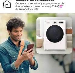 Secadora LG 9 kg con Bomba de Calor y Wi-Fi ThinQ RHX1009NWB
