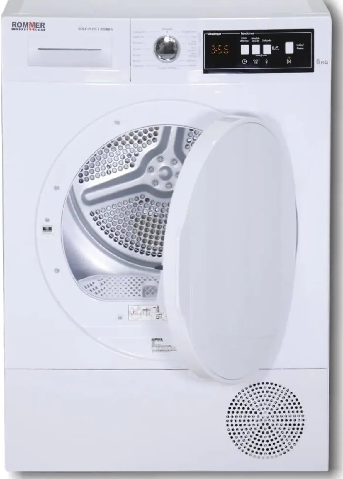 Secadora ROMMER SOLEPLUS8 8 Kg Bomba de Calor Clase E