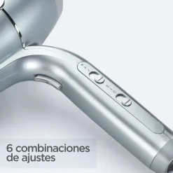 Secador Babyliss 2100W Gris Difusor Hydro Fusion D773DE