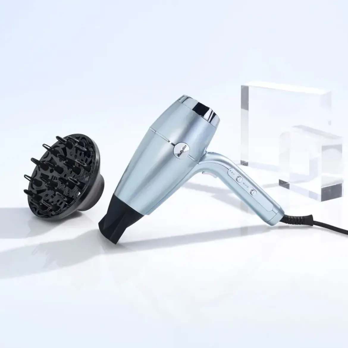 Secador Babyliss 2100W Gris Difusor Hydro Fusion D773DE