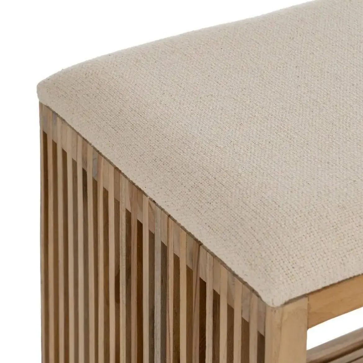 Set 2 Banquetas Altas de Madera de Teca Natural Reciclada 614742