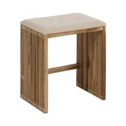 Set 2 Banquetas Altas de Madera de Teca Natural Reciclada 614742