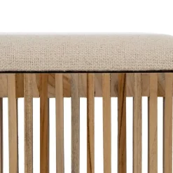 Set 2 Banquetas Altas de Madera de Teca Natural Reciclada 614742