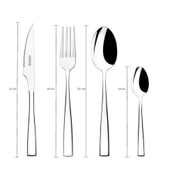 Set 24 cubiertos con Cuchillo Chuletero SIENA