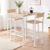 Set de Mesa con 2 Taburetes Madera y Metal 20880137