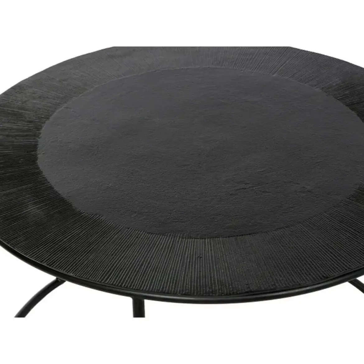 Set de 2 Mesas Auxiliares de Metal Color Negro MB-207540