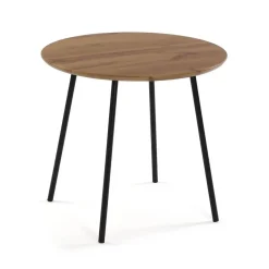 Set de 2 Mesitas Auxiliares de superfie de Madera MDF y Patas de Metal Negras 20880115