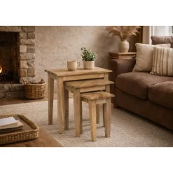 Set de 3 Mesitas de Madera de Mango 613009