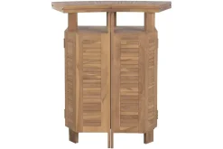 Set de Mueble Bar de Teca con Mesa Extensible y Taberetes MB-224647