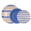 Set Vajilla de Cerámica Azul 18 Piezas para 6 Personas CRETA QUID