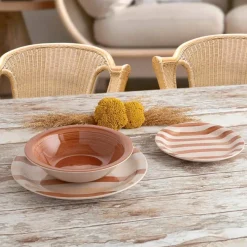 Set Vajilla de Cerámica Marrón 18 Piezas para 6 Personas CRETA QUID