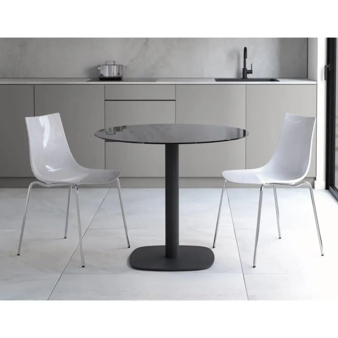 Silla de Cocina Apilable en Policarbonato Blanco YANKY