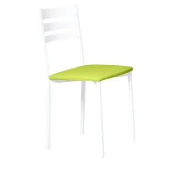 Silla de Cocina Blanca con Asiento Tapizado 787/BL