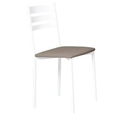 Silla de Cocina Blanca con Asiento Tapizado 787/BL